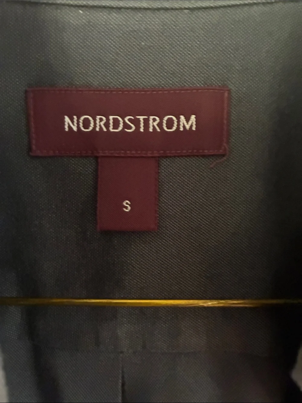 Nordstrom Men's Black Long-Sleeve Dress Shirt with Chest Pocket